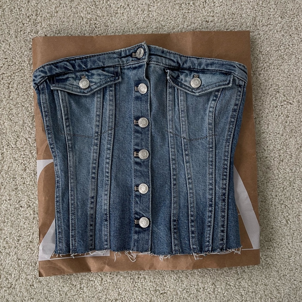 Denim Corset Top